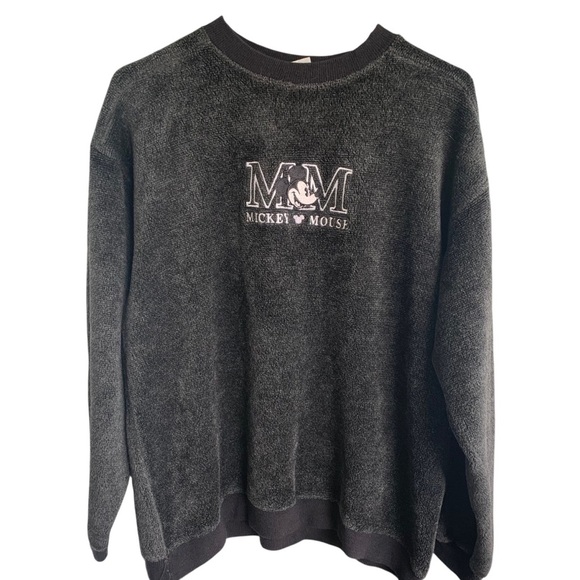 Vintage Mickey Mouse Disney Crewneck Sweatshirt Adult Medium 90s Fleece Sweater - Picture 1 of 7